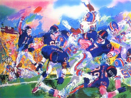 Leroy Neiman Giants Broncos Classic